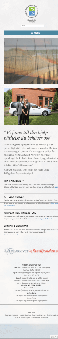 Falbygdens Begravningsbyra mobile