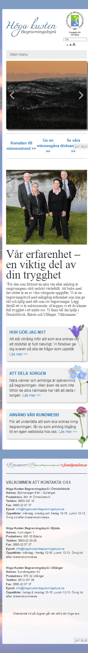 Hoga kusten begravningsbyra mob