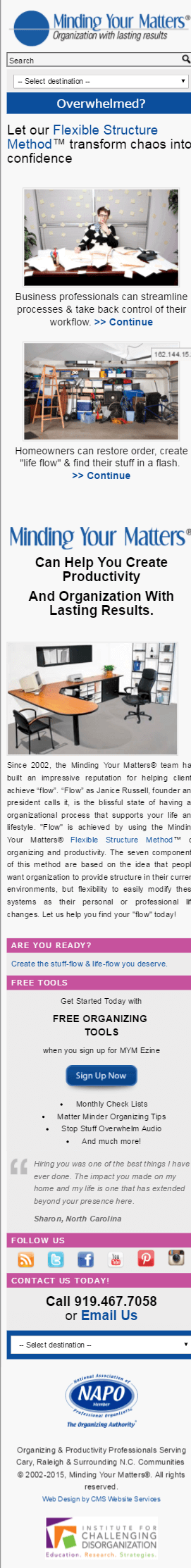 Minding your matters mob