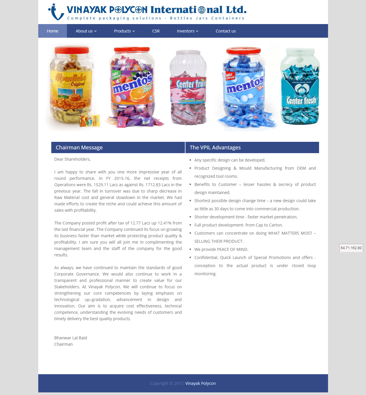 Vianyak Polycon International web